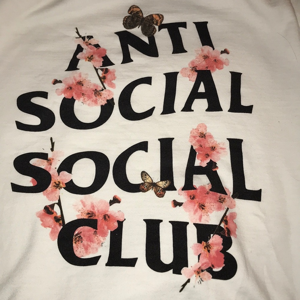 Anti Social Social Club White floral hoodie